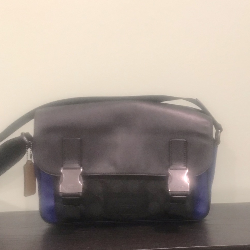 COACH UNISEX TRACK CROSSBODY SIGNATURE CANVAS